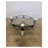 Glass Top Circular Coffee Table