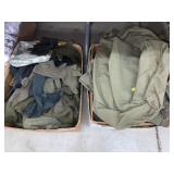 (2) Boxes of Military Clothing and Bags