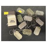 Sterling Silver Ring with Dog Tags