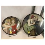 (2) Lithograph Flue Covers
