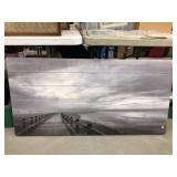 Painting on Wood of Beach Scene