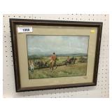 Framed and Matted Fox Chase Print