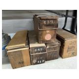 (5) Wooden Cigar Boxes