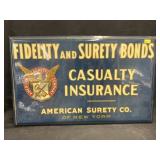 Vintage Tin Insurance Sign