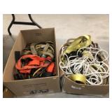 (2) Boxes of Straps and Ropes