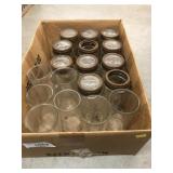 Box of Mason Jars and Drinking Glasses
