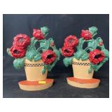 (2) Hubley Cast Metal Door Stops