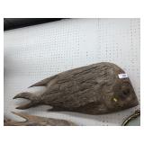 Large Hanging Carved Driftwood Fish