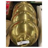 (5) Brass Enameled Lamp Shades