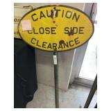 Enameled Porcelain Railroad Sign