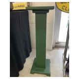 Wood Green Painted Plant Stand