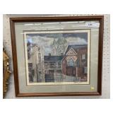 Framed Numbered and Signed Print 'Water Street'