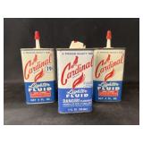 (3) Cardinal Lighter Fluid Cans