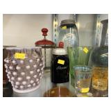 Hobnail Vase, Storage Jar, Shaker, Shot Glasses