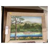 Oil On Board with Framed Print