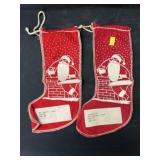(2) Vintage New Holland Christmas Stockings