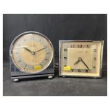 (2) Vintage Electric and Wind-Up Shelf Clocks