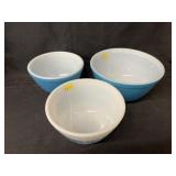 (3) Vintage Pyrex Mixing Bowls