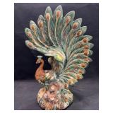 Unmarked Pottery Peacock