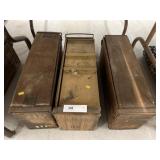 (3) Wooden Cigar Molds