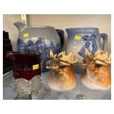 Stoneware Pitchers with Porcelain Creamers