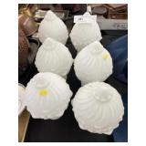 (6) Satin Glass Lamp Shades