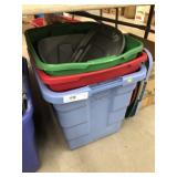 (4) Plastic Totes with Lids