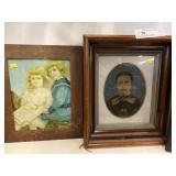 Framed Lithograph and Photographs
