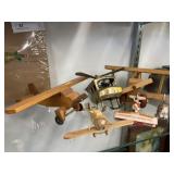 Wood and Brass Aviation Toys