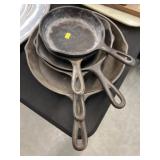 Unmarked Cast Iron Frying Pans