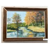 Framed O. Berehulak 1984 Signed Painting