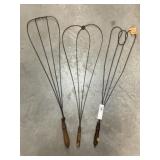 (3) Wire Form Rug Beaters