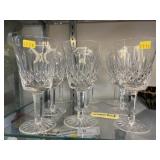 (9) Waterford Crystal Water Goblets