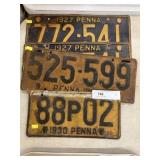 Vintage PA License Plates