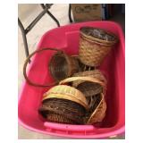 Plastic Tote/Lid, Vintage Baskets