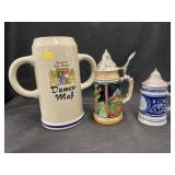 (3) German Beer Steins