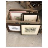 (3) Boxes of Framed Prints and Artwork
