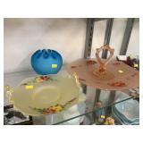 (3) Pieces of Satin Glass
