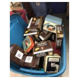 Plastic Tote/Lid, Vintage Tin Kitchen Containers