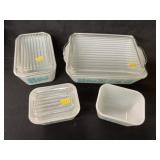 (3) Pyrex Amish Butterprint Refrigerator Dishes