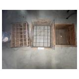 (2) Wooden Bottle Crates with Shipping Box