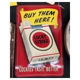 New Old Stock Lucky Strike Tin Sign