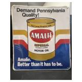 Vintage Aluminum Motor Oil Sign