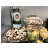 Chinaware with Paper Mache' Ornaments