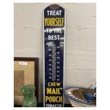 Enameled Porcelain Mail Pouch Thermometer