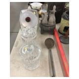 Antique Cruet Set, Glass Canisters