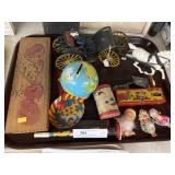 Cast Metal, Tin Litho and Celluloid Toys