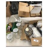 NOS Alarm Clocks, Glass Jars, Housewares
