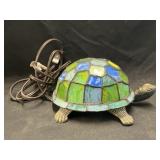 Slag Glass Turtle Form Accent Light