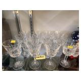 (12) Waterford Crystal Wine Goblets